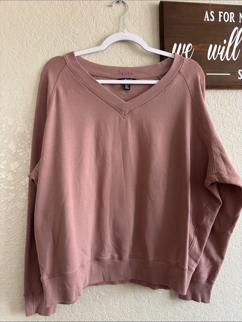 Buffalo David Bitton Women's V-Neck Pullover - Rose Taupe